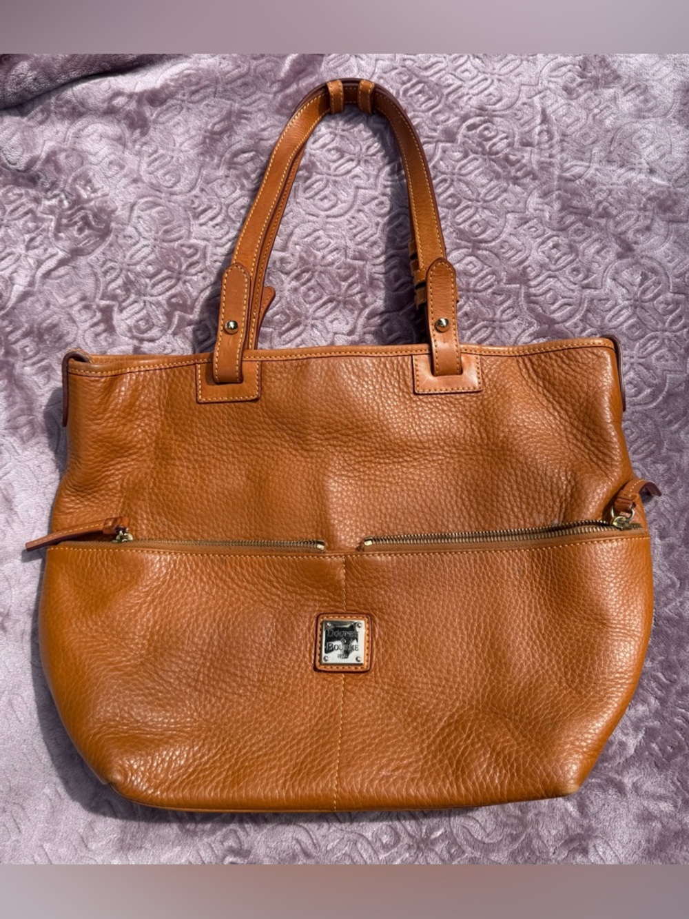 Dooney & Bourke Pebble Leather Shopper Tote Purse